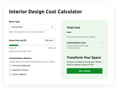 Interior Design Cost Calculator