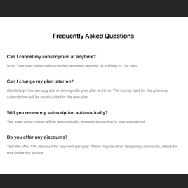 Simple FAQ