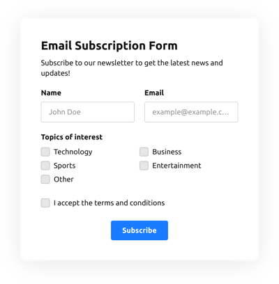 Email Subscription Form