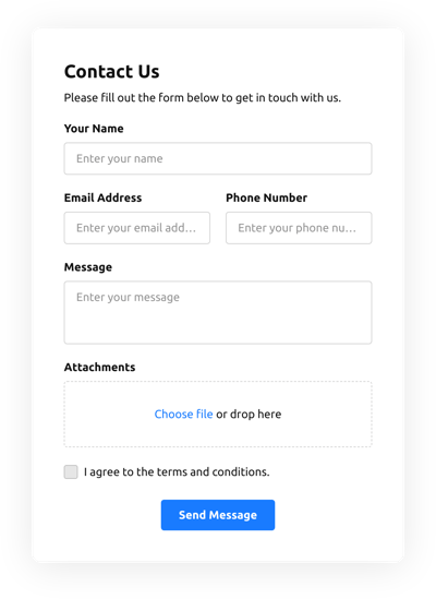 File Attachment Contact Form