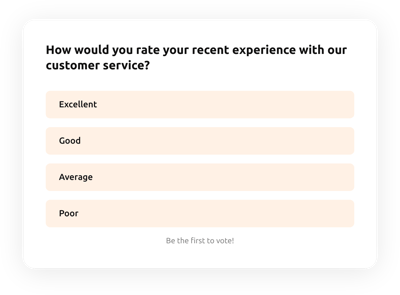 Customer Service Satisfaction Poll