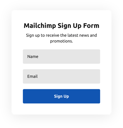 Mailchimp Sign Up Form