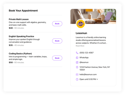 Lesson Scheduling