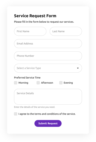 Service Request Form