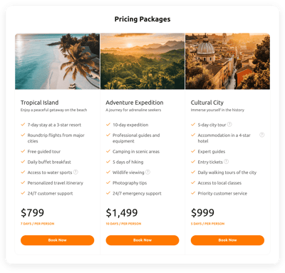 Pricing Packages