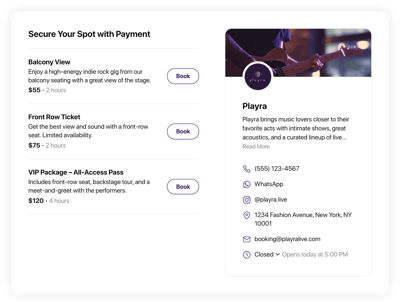 Payment Booking Form