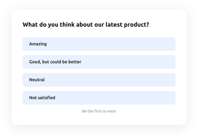 Product Feedback Poll