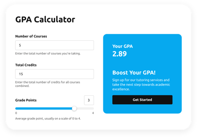 Grade Point Average (GPA) Calculator