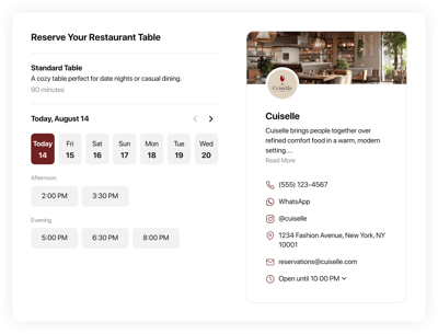 Restaurant Reservation