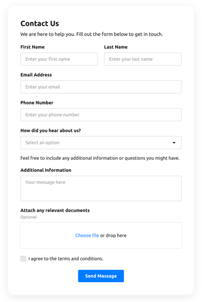 Dynamic Contact Form