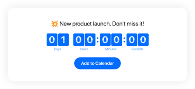 HTML Day Countdown Timer template