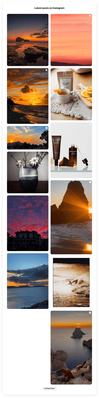 HTML Instagram Social Wall template