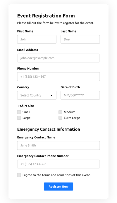 Event Registration Form
