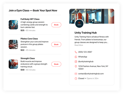 Gym Class Booking