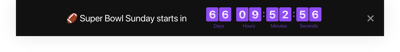 HTML Super Bowl Countdown Timer template