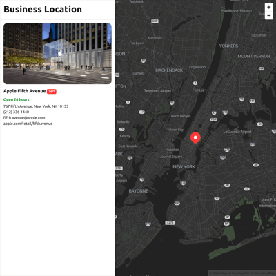 HTML Map Locator template