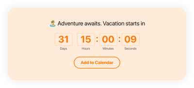 HTML Vacation Countdown Timer template