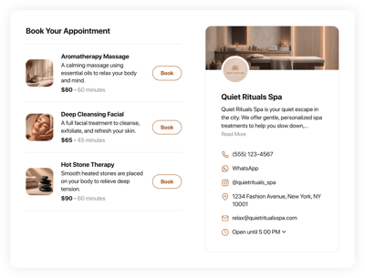 Spa Booking
