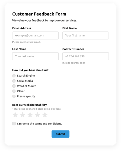 Inline Form