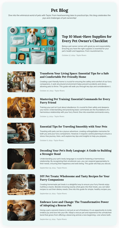 Pet Blog