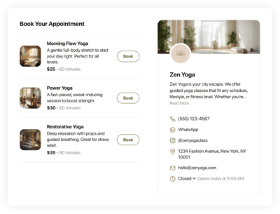 Yoga Booking