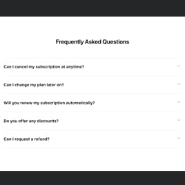 FAQ Dropdown
