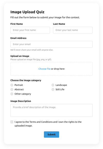 Image Upload Quiz