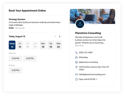 Simple Booking Calendar