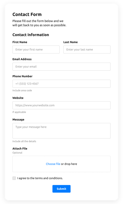 Map Contact Form