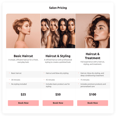 Salon Pricing
