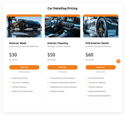 Car Detailing Pricing