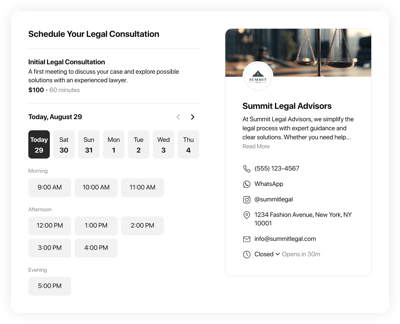 Legal Booking