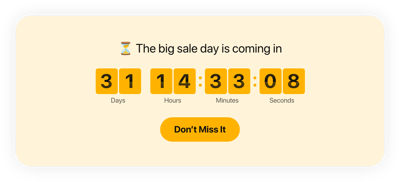 HTML Date Countdown Timer template
