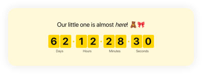 HTML Baby Countdown Timer template