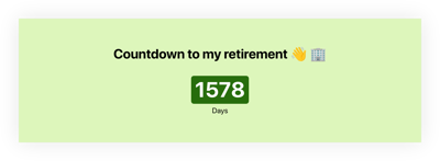 HTML Retirement Countdown Timer template