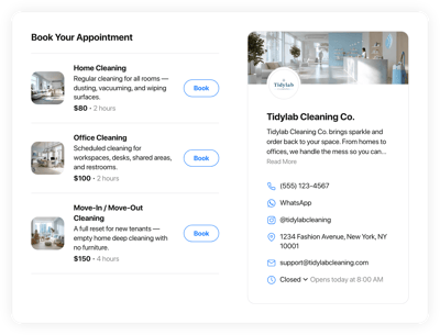 Cleaning Service Booking