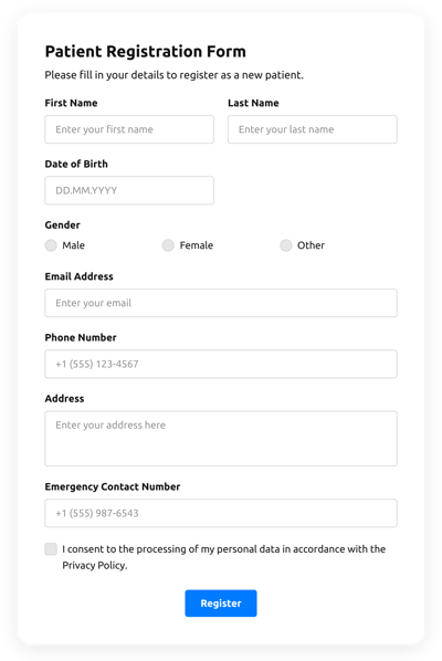Patient Registration Form