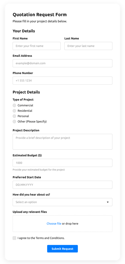Quotation Form