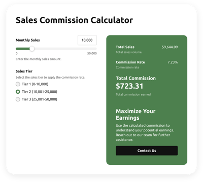 Sales Commission Calculator