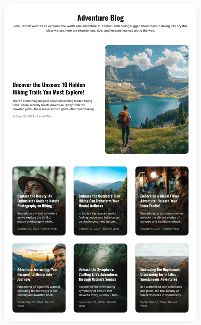 Adventure Blog