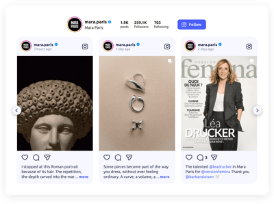 HTML Instagram Carousel template