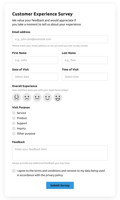 Customer Survey Form