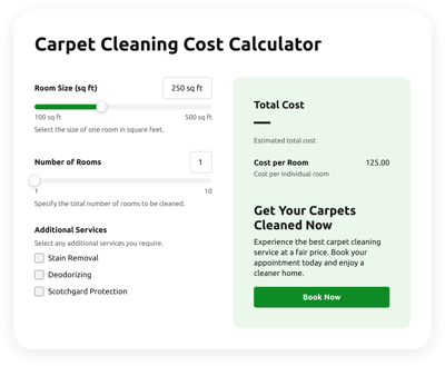 Carpet Cleaning Cost Calculator