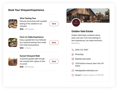 Booking Activities