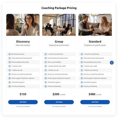 Coaching Package Pricing