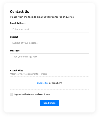 File Attachment Email Form