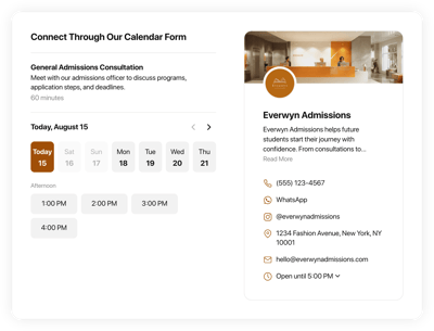 Calendar Popup Form