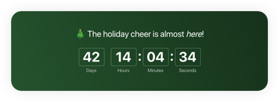HTML Holiday Countdown Timer template