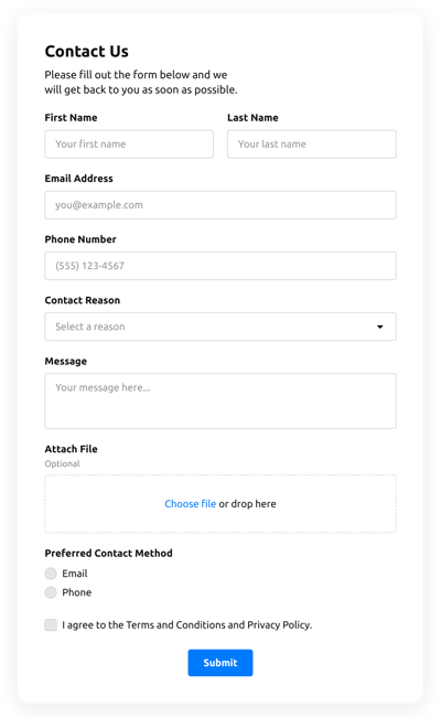 Online Contact Form