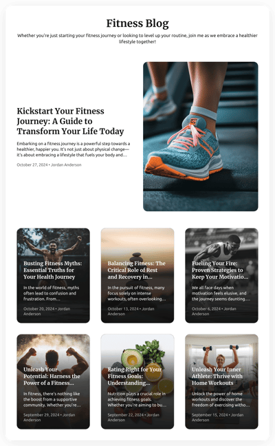 Fitness Blog
